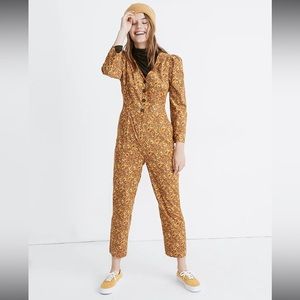 ✨Madewell Corduroy Puff-Sleeve Jumpsuit in Mumbai Floral✨